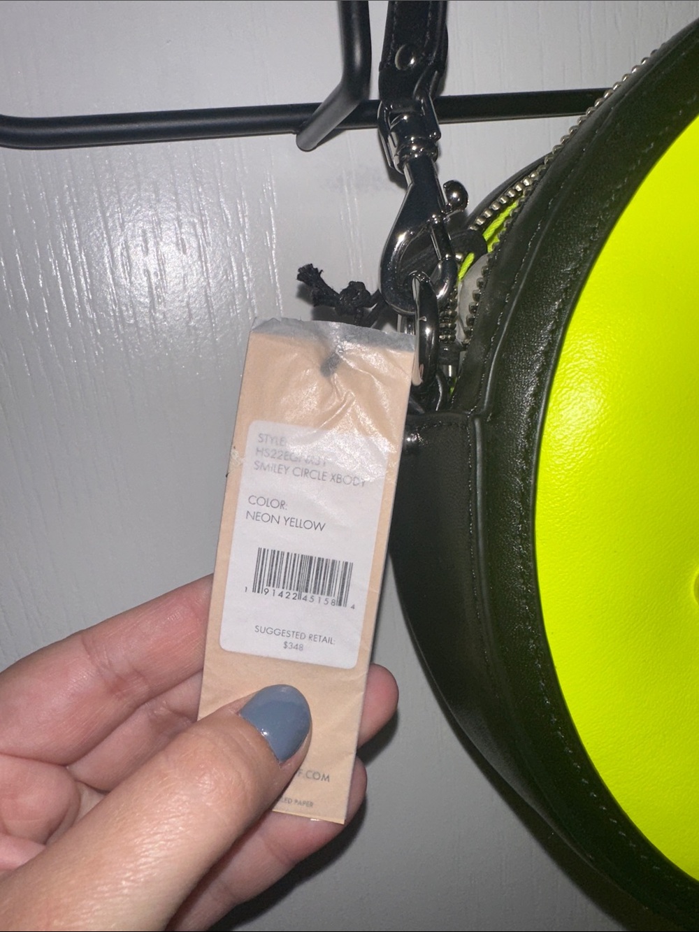 Rebecca Minkoff - Smiley Circle Crossbody Bag in Neon Yellow - Picture 3 of 5